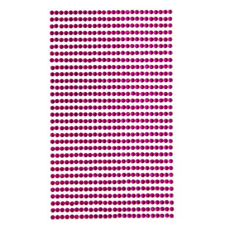 Kryształki samoprzylepne dpCraft 3mm, 806szt, Fuchsia